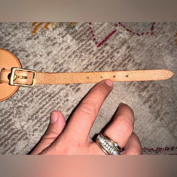 AUTHENTIC Louis Vuitton Vachetta Leather Luggage Tag - Picture 4 of 6